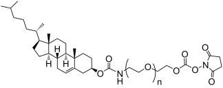 Cholesterol-PEG-NHS structure