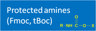 Protected amines (Fmoc, tBOC)