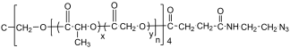 4-arm PLGA-N3 structure