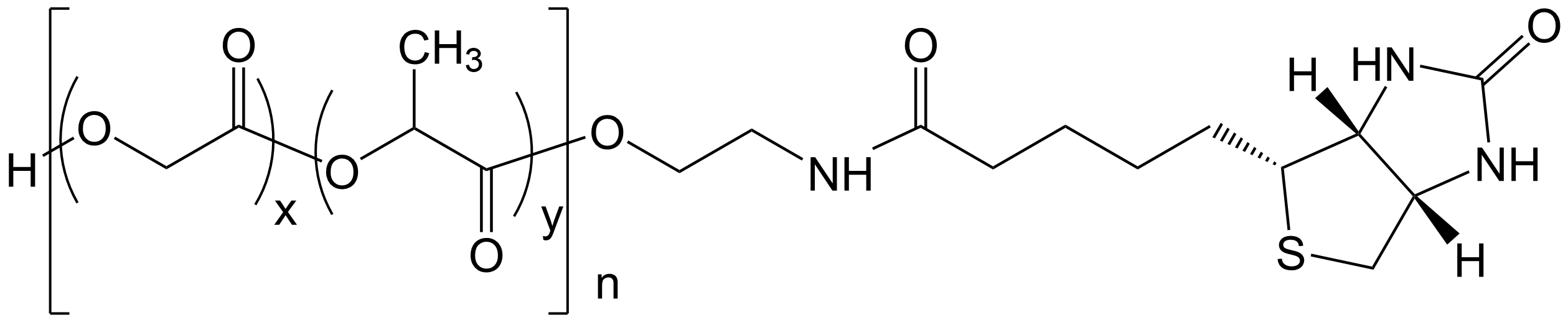 PLGA-Biotin biodegradable polymer structure