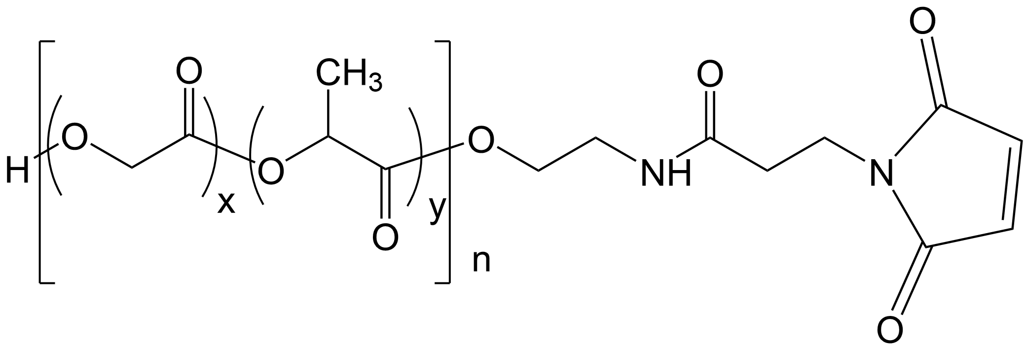PLGA-Maleimide biodegradable polymer structure