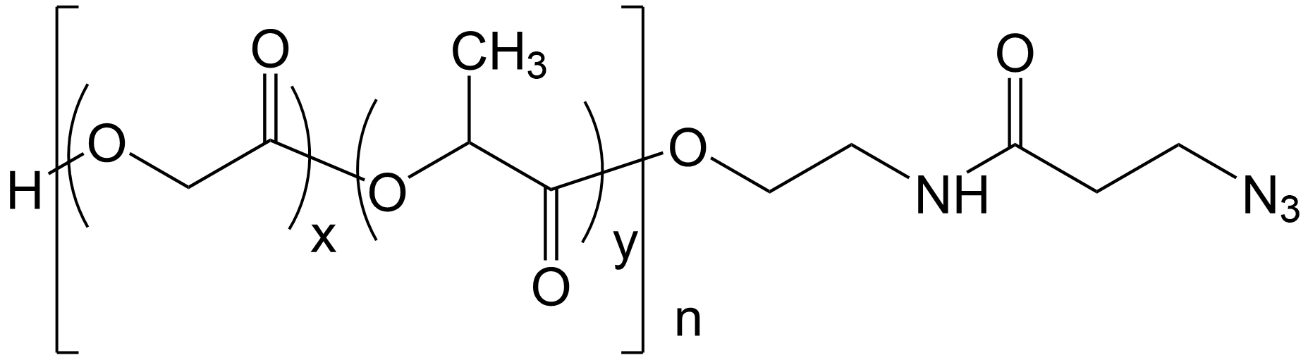 PLGA-N3 biodegradable polymer structure