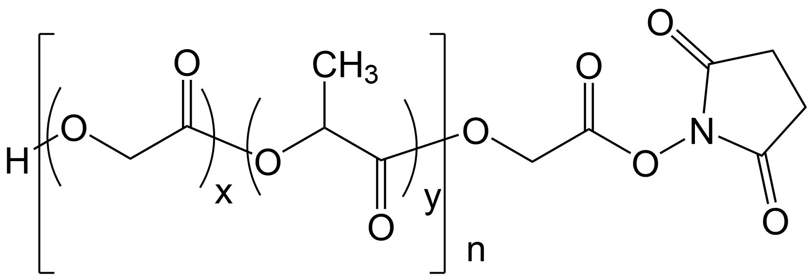 PLGA-NHS structure