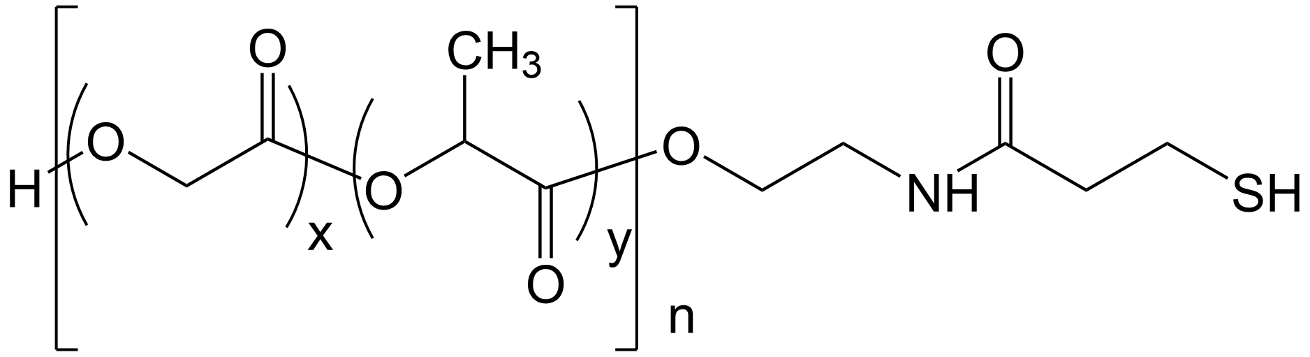PLGA-SH biodegradable polymer structure
