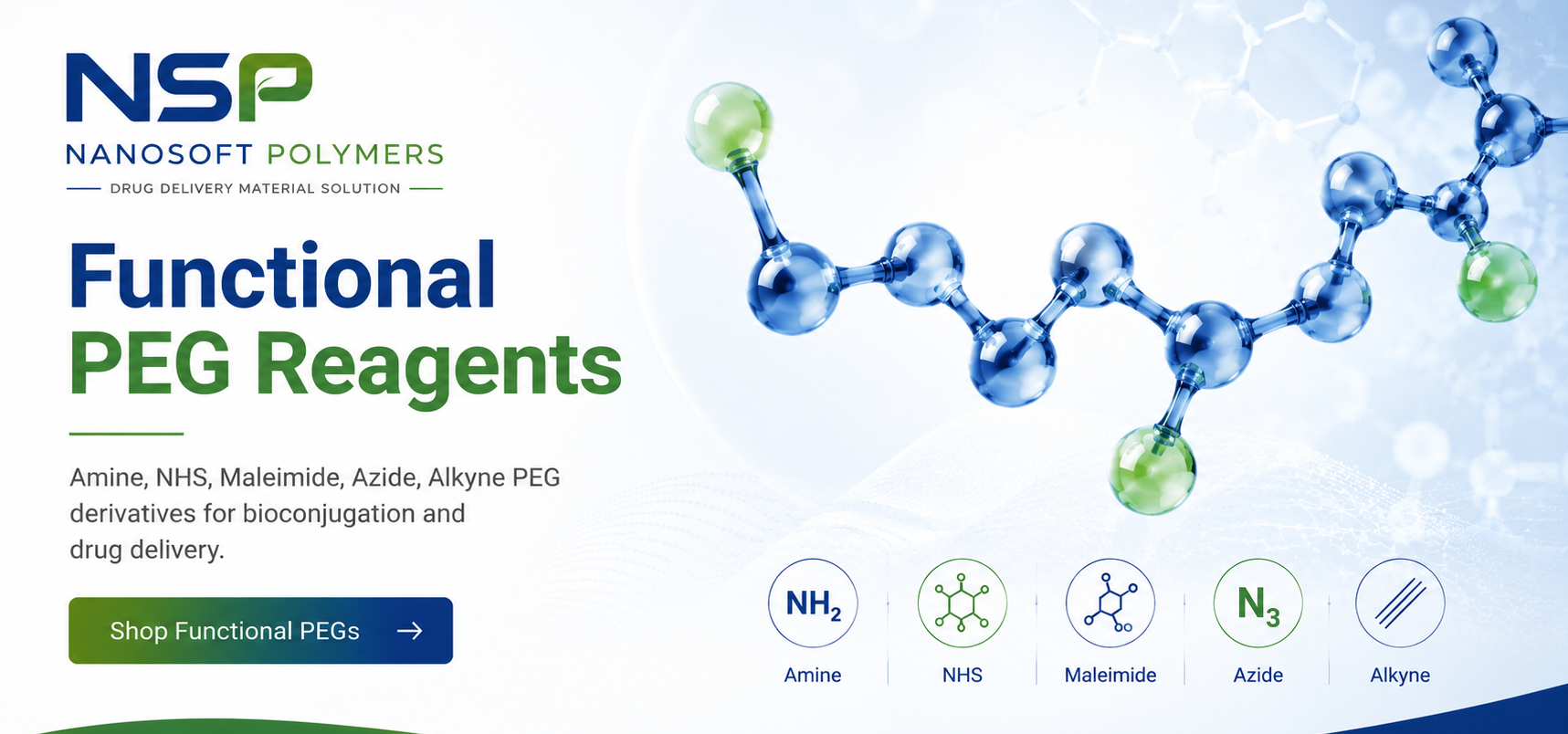 slider-PEG Functional PEG reagents for bioconjugation and drug delivery